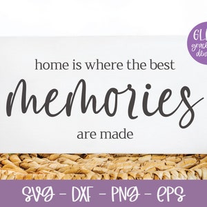 Home Is Where The Best Memories Are Made - Digital Cut File - svg, dxf, png & eps