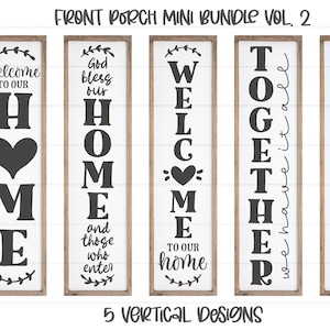 Porch Sign Mini Bundle VOL. 2 - 5 Porch Sign SVGs - DIGITAL Cut File - svg, dxf, png & eps