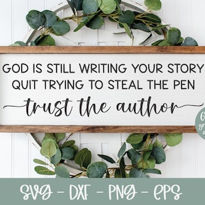 Cita de Dios todavía está escribiendo tu historia / Cita inspiradora / Cita inspiradora / Cita motivacional / Cita de confiar en el autor / Cita de fe