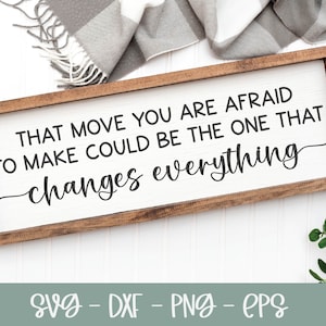 Citazione su "Quella mossa che hai paura di fare" / Citazione ispiratrice / Citazione "Girls Boss" / Citazione motivazionale / Citazione "Senza paura" / Citazione positiva