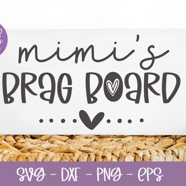 Mimi's Brag Board SVG | Grandma SVG | Grandma Sign Design | Grandchildren svg | Mimi quote