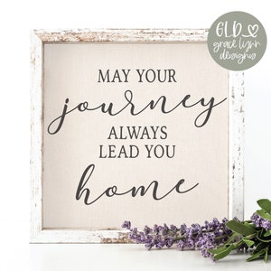 Que votre voyage vous mène toujours à la maison SVG, svg ferme signe, signe maison svg, citation maison, ferme svg citation, signe svg maison, signe PNG maison