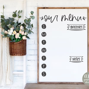 Notre menu - fichier numérique de menu de la semaine - svg, dxf, png, eps