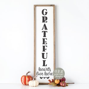 Dankbare Herzen leben hier - Herbst DIGITALE Schneiddatei - svg, dxf, png, eps