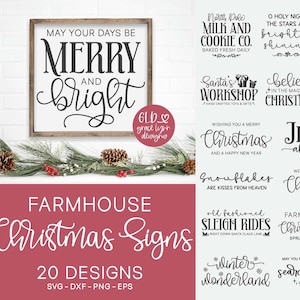 Farmhouse Christmas Sign SVG Bundle, Christmas Quote SVG, Christmas SVG, Farmhouse Christmas Sign svg, Christmas Files for Cricut
