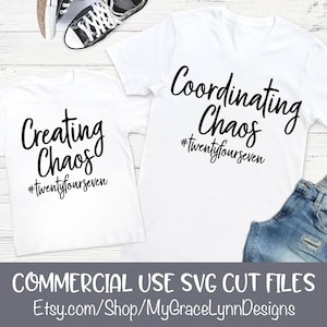 Coordination et création du chaos #twentyfourseven - Fichiers de coupe SVG