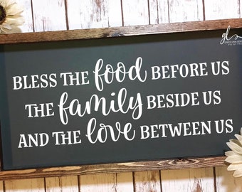 Bless The Food Before Us The Family Beside Us And The Love Between Us - Thanksgiving Digital Cut File - SVG, DXF & PNG