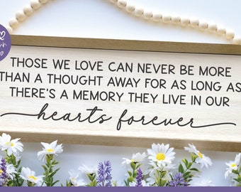 Those We Love Can Never Be More Than A Thought Away Quote | Mother's Day SVG | In Loving Memory Quote | Memorial Quote SVG | Memorial SVG