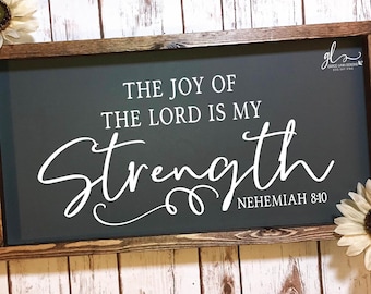 The Joy Of The Lord Is My Strength - Scripture Digital Cutting File - SVG, DXF & PNG