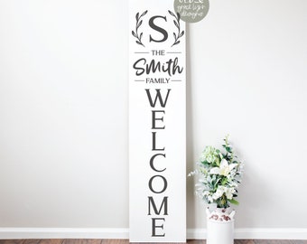 Welcome Sign - Family Name Sign - DIGITAL Cut File - svg, dxf, png, eps