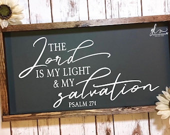 The Lord Is My Light and My Salvation - Scripture Digital Cutting File - SVG, DXF & PNG