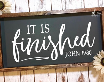 It Is Finished - John 19:30 - Scripture Digital Cutting File - SVG, DXF, PNG