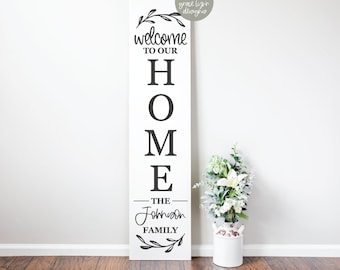 Welcome To Our Home - Family Name Sign - DIGITAL Cut File - svg, dxf, png, eps