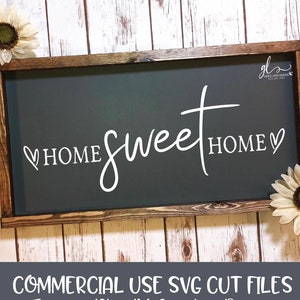 Home Sweet Home - File di taglio digitale - SVG, DXF e PNG