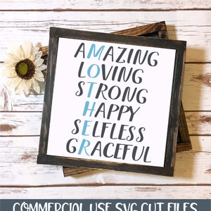 MÃE - Placa de Dia das Mães SVG - Arquivo de Corte SVG