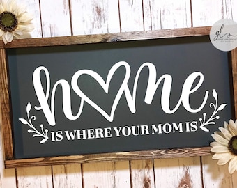 Home Is Where Your Mom Is - Mother's Day Digital Cutting File - SVG, DXF & PNG