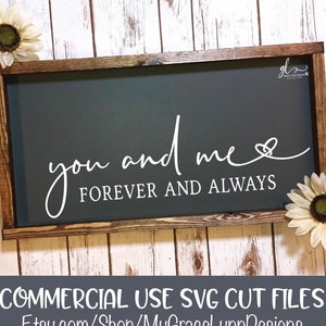 Tu ed io per sempre e sempre - File di taglio - SVG, DXF e PNG