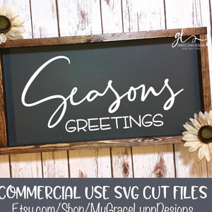 Salutations des fêtes - Noël numérique couper fichier - SVG, DXF et PNG