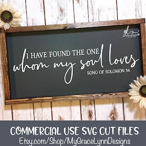 He encontrado al que ama mi alma - Archivo de corte digital - SVG, DXF y PNG