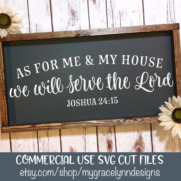 As for Me and My House We Will Serve the Lord Sign - Etsy