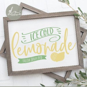 Limonata ghiacciata - Cartello della fattoria - File di taglio digitale - SVG, DXF e PNG