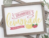 Strawberry Lemonade - Farmhouse Sign - Digital Cut File - SVG, DXF PNG