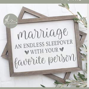 Matrimonio: una festa in pigiama infinita con la tua persona preferita - File di taglio digitale - SVG, DXF e PNG