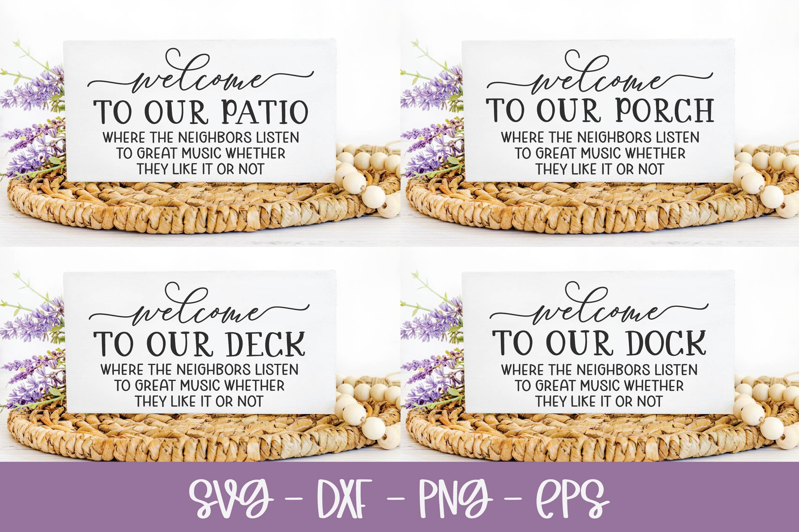 Welcome To Our Porch SVG | Welcome Sign Bundle | Porch SVG | Patio SVG | Deck svg | Dock svg | Porch Sign | Funny Welcome Sign