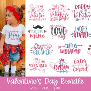 Valentine's Day Digital Cut File Bundle - SVG, DXF & PNG - 15 Designs