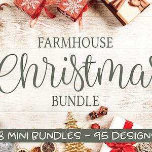 Huge Farmhouse Christmas Bundle - 95 Christmas SVG Designs | Christmas SVGs | Christmas Quotes | Farmhouse Christmas SVG