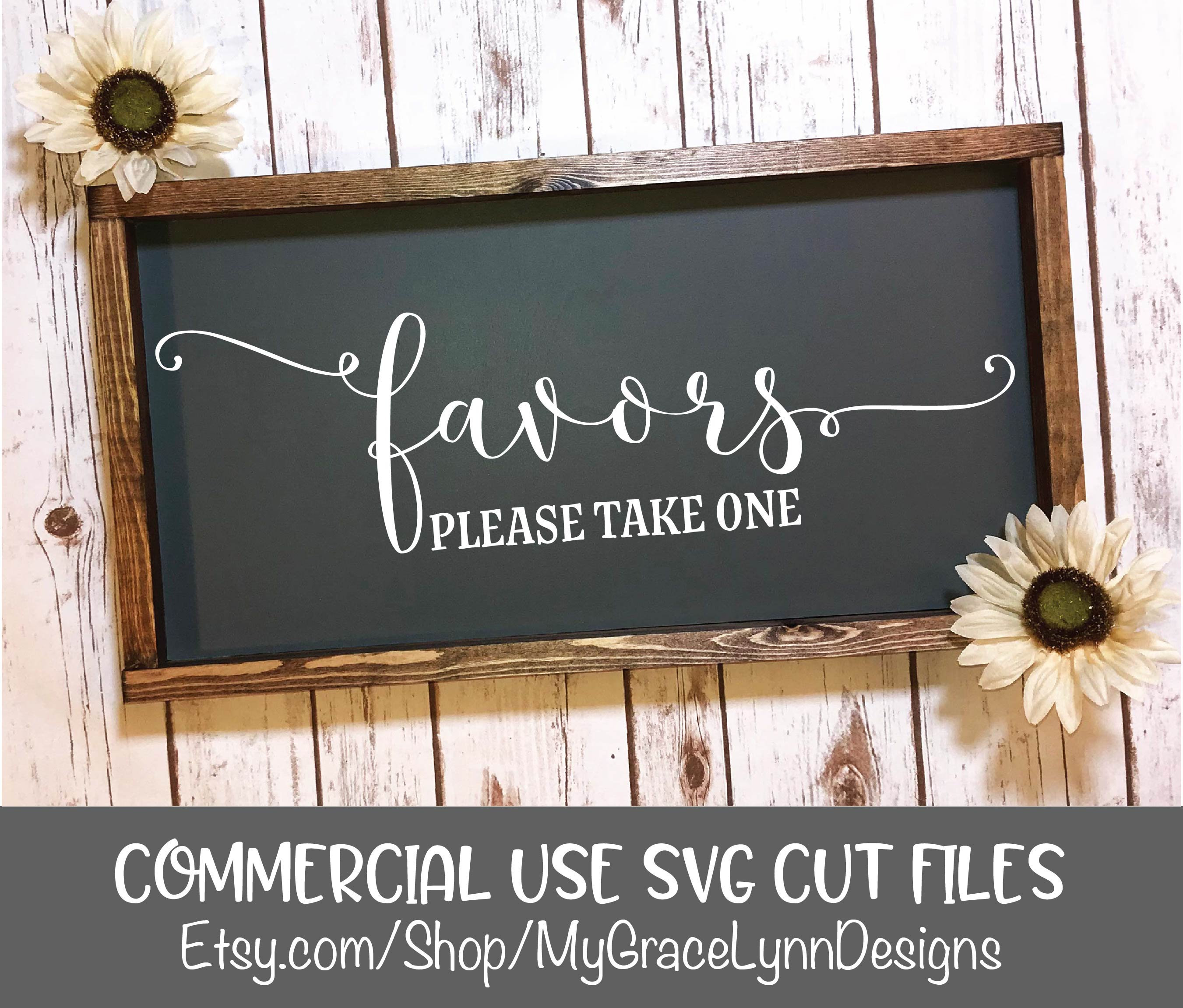 Download Favors Please Take One Wedding Sign SVG Cut File | Etsy