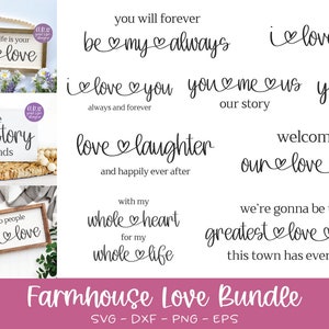 Signe de mariage svg Bundle | Bundle de citations de ferme | Citation de mariage svg Bundle | Signe de la ferme svg | Lot de citations d'amour | Citations Mariage