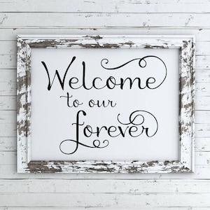 Welcome To Our Forever - SVG Cut File - Wedding SVG