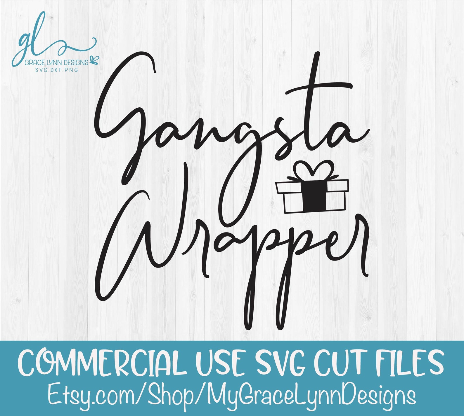 Gangsta Wrapper - Christmas Digital Cutting File - SVG, DXF & PNG - Etsy