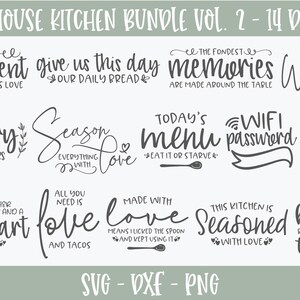 Landhausküche Bundle Vol. 2 - 14 digitale Schnittdateien - SVG, DXF und PNG