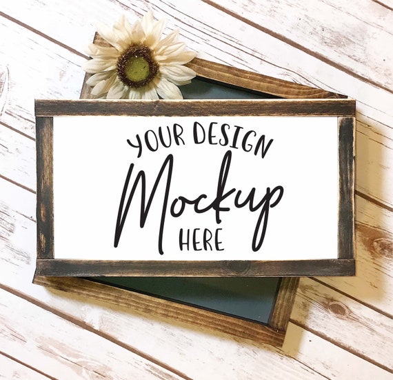 Wood Sign Mockup Digital Mock Up Etsy