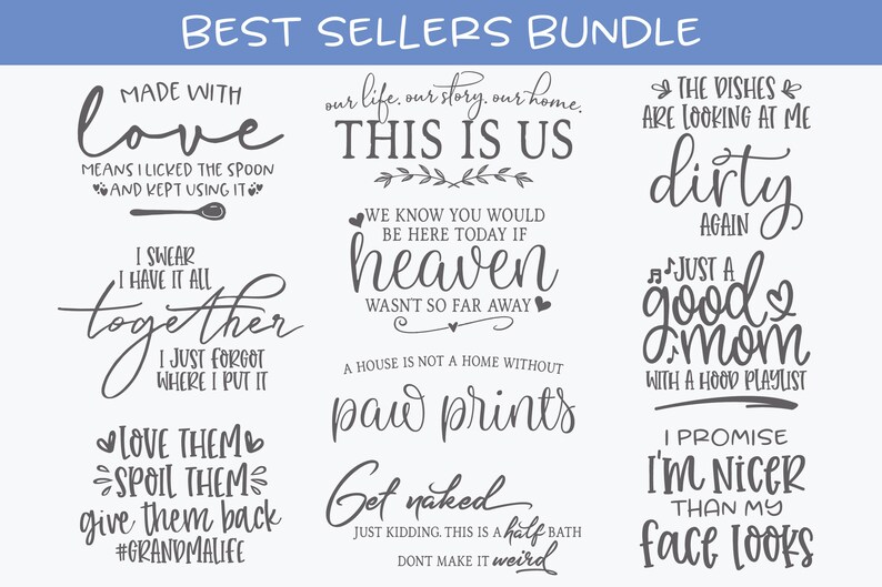 Best Sellers Bundle | Farmhouse Sign Bundle | Farmhouse Quotes Svg ...