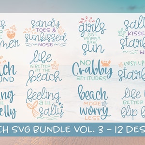 Beach Life-bundel vol. 3-12 zomer digitale snijbestanden - SVG, DXF en PNG