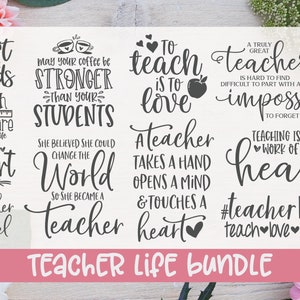 Docent Life Bundle-11 ontwerpen-Teacher Digital cut files-SVG, DXF & PNG