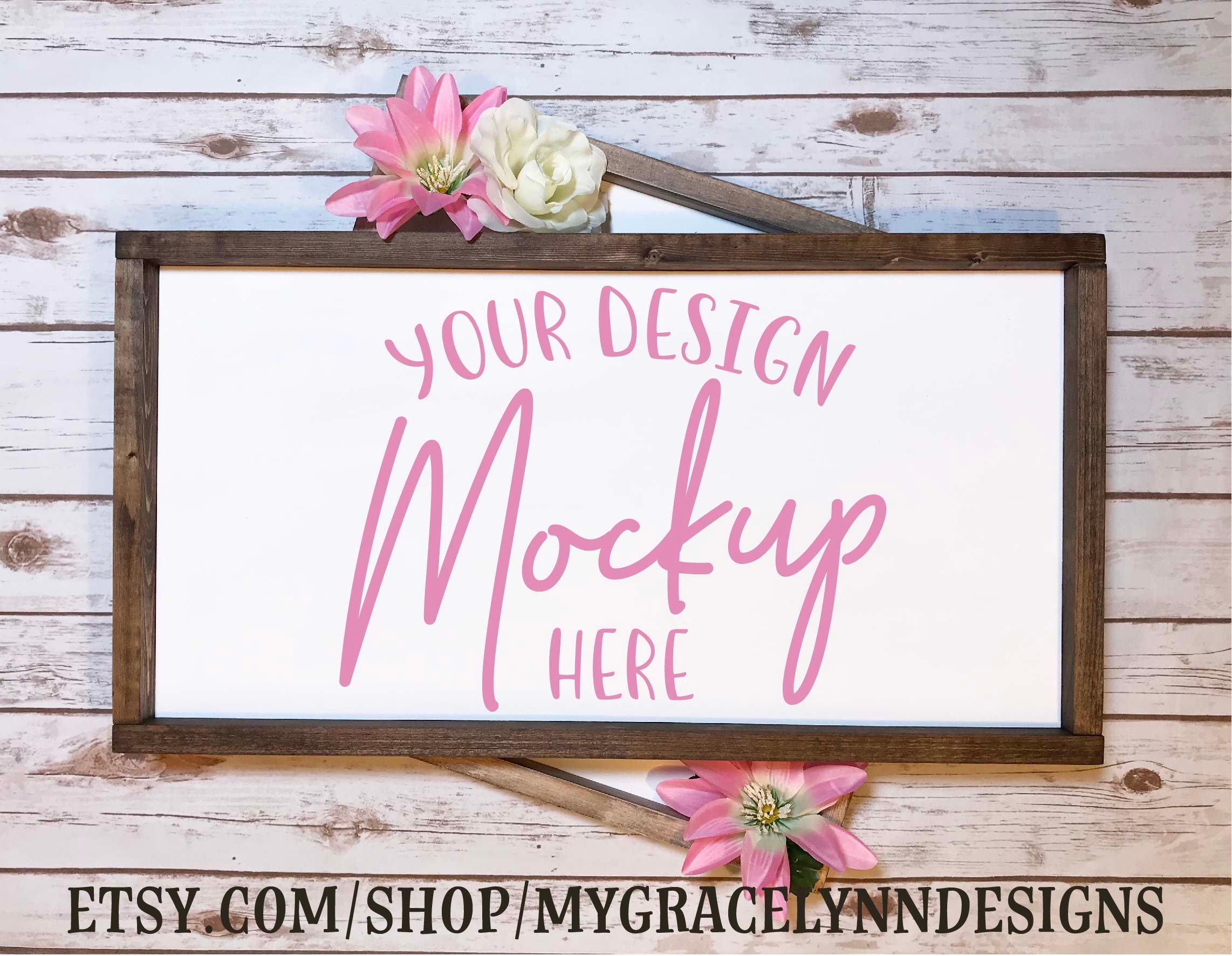 Wood Sign Mockup Digital Mock up Horizontal Sign Mockup Etsy