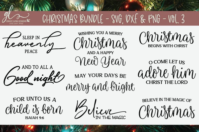Download Huge Farmhouse Christmas Bundle 95 Christmas Designs from ...