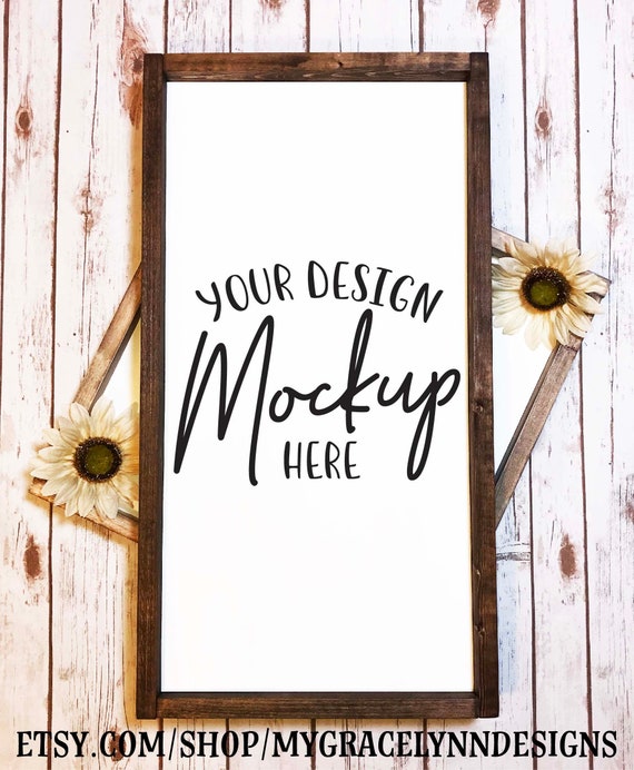 Wood Sign Mockup Digital Mock Up Vertical Sign Mockup Etsy