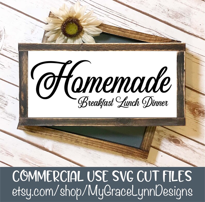 Homemade Breakfast Lunch Dinner Kitchen Quote Digital Cut | Etsy