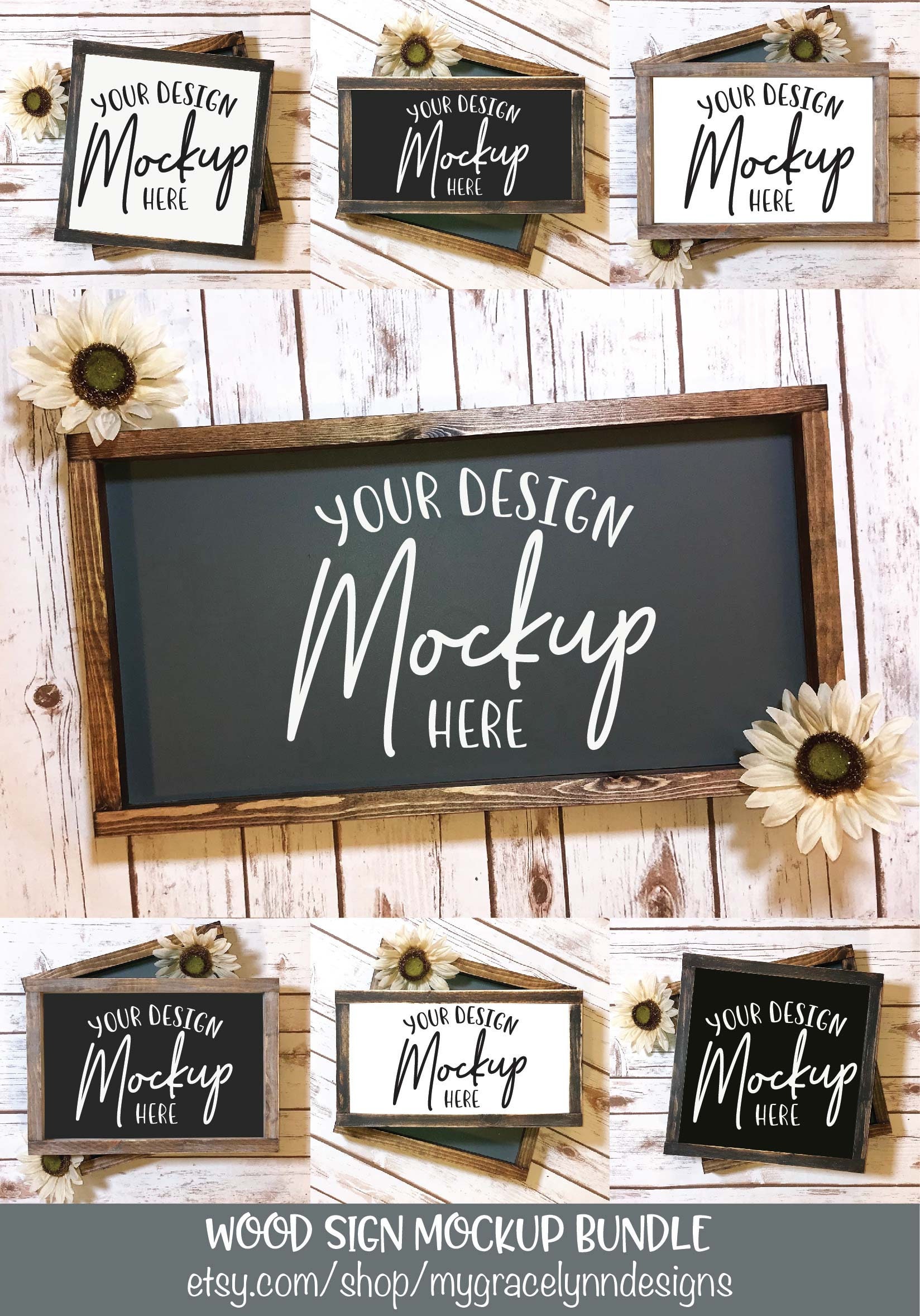 Download Wood Sign Mockup BUNDLE Digital Mock Ups 7 Sign Mockups | Etsy