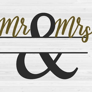 Mr. & Mrs. Wedding Sign SVG - SVG Cut File