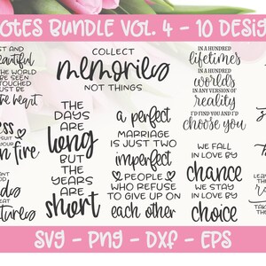 Zitate Bundle Vol. 4-10 Digitale Schnittdateien - svg, dxf, png & eps