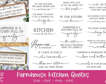 Farmhouse Kitchen Bundle - 16 Kitchen SVGs | Kitchen Quotes | Funny Kitchen Quote | Kitchen Wall Art | Kitchen Quote | Funny Kitchen Sign
