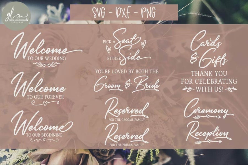 Download Huge Wedding Sign SVG Bundle 25 Designs Digital Cut Files ...
