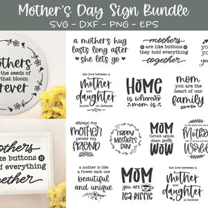 Pacote SVG de Dia das Mães | SVGs de Placas de Dia das Mães | SVGs de Mães | Citações de Mães | Citações de Dia das Mães | SVGs de Placas de Dia das Mães