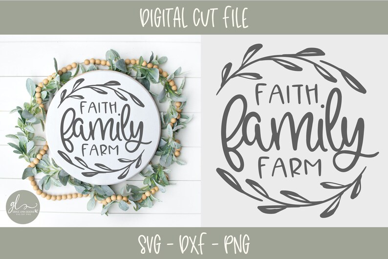 Download Faith Family Farm Digital Cut File SVG DXF & PNG | Etsy